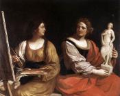 圭尔奇诺 : Allegory of Painting and Sculpture